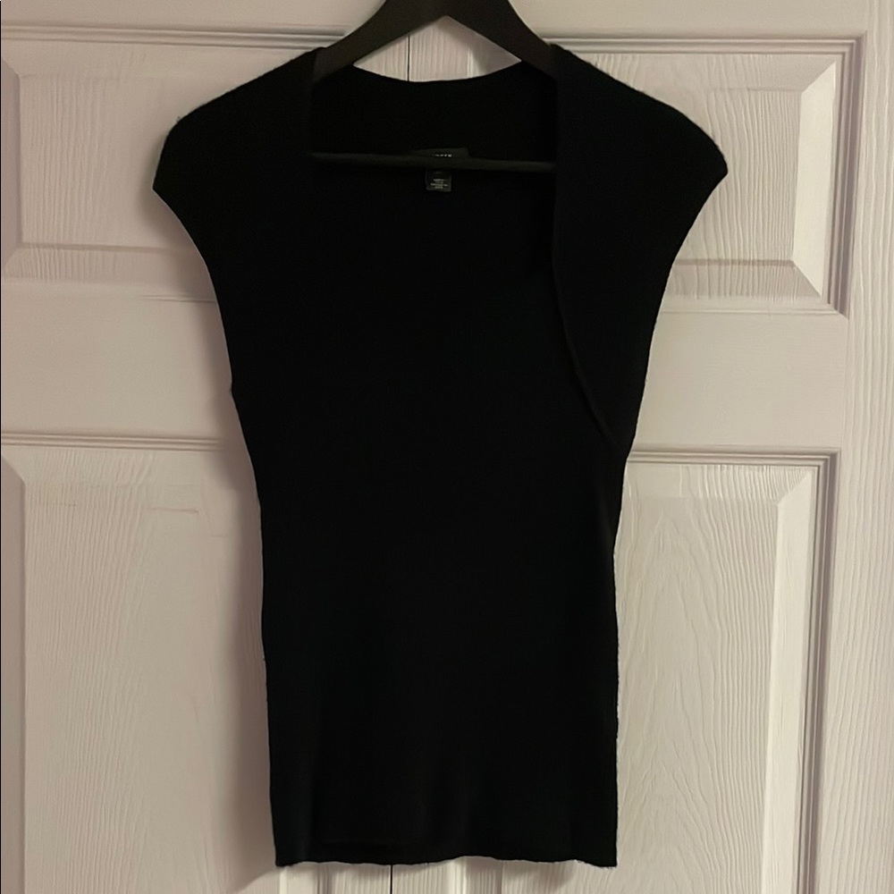 Halogen Black Cap Sleeve Blouse